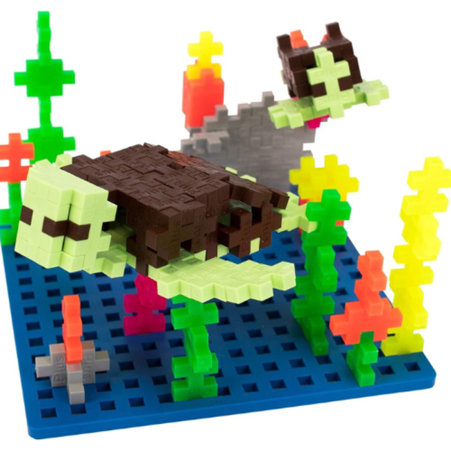 Plus Plus Bouwplaat blauw/grijs Plus-Plus: 2 stuks