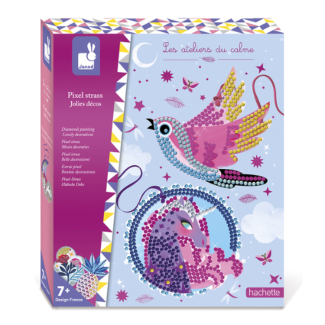 Janod Janod Atelier - Kristallen pixels wonderschone decoraties, 7-9