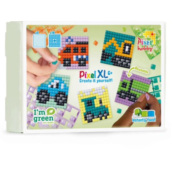Pixelhobby Knutselen. Pixelhobby - Pixel XL, Theme Box, Voertuigen, 6+