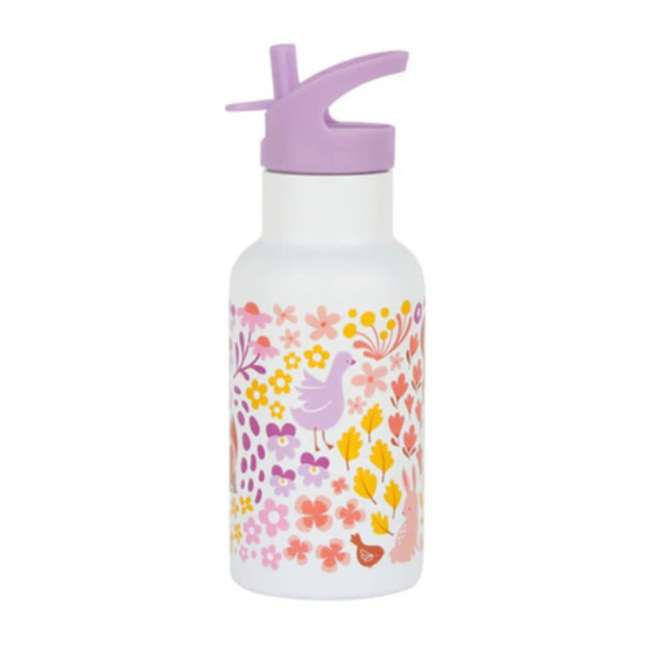 Little Lovely Company Stainless steel drink bottle: Flower