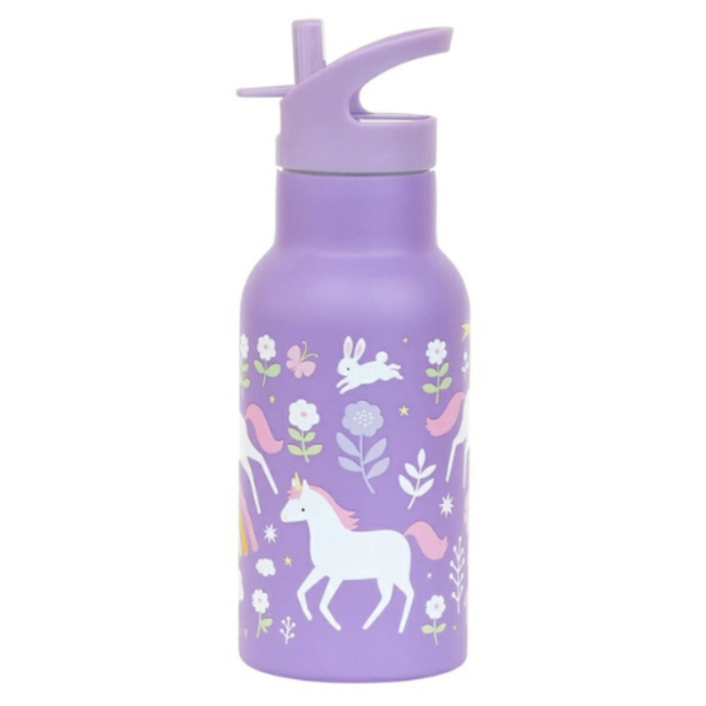 Little Lovely Company Stainless steel drink bottle: Unicorn Dreams