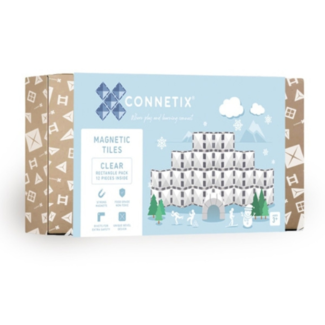 Connetix Magnetisch bouwset, Connetix - Transparante Rechthoeken (Clear Rectangle Pack 12 pc)