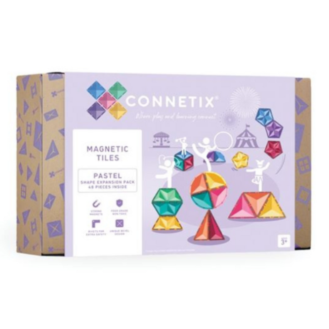 Connetix Magnetisch bouwset, Connetix - Pastel Vormen uitbreiding (Pastel Shape Expansion Pack 48 pc)