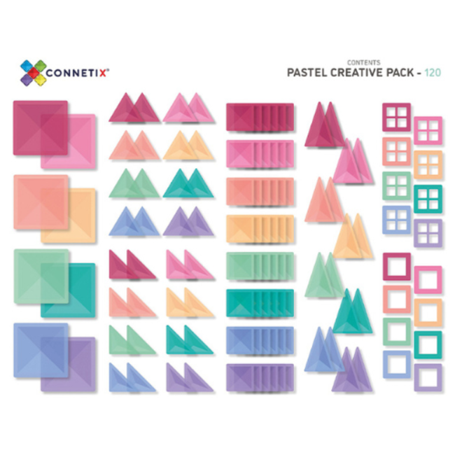 Connetix Magnetisch bouwset - Pastel Creatieve set  (Pastel Creative pack 120 pc)