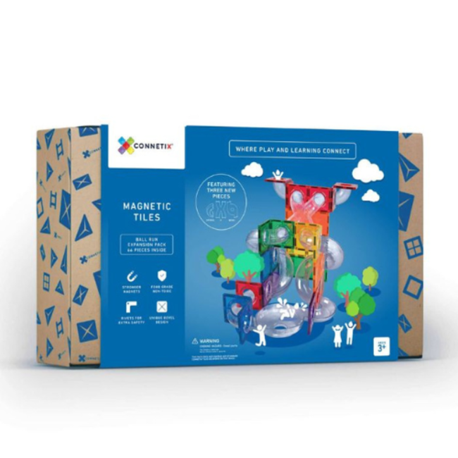 Connetix Magnetisch bouwset - Regenboog Knikkerbaan Uitbreiding  (Rainbow Ball Run Expansion Pack 66 pc)