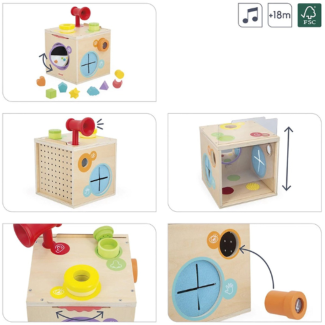 Janod Sensori - Sensorische ontdekkingskubus