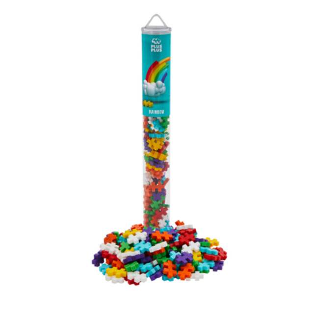 Plus Plus Tube regenboog - 100 stuks