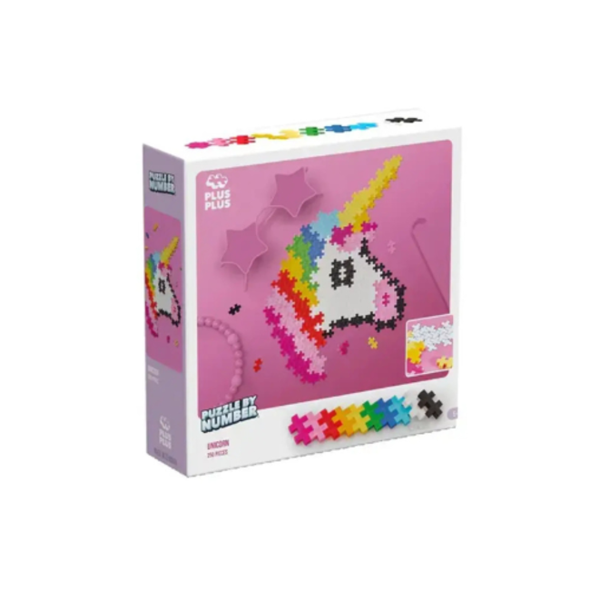 Plus Plus Puzzle By Number Unicorn 250pcs