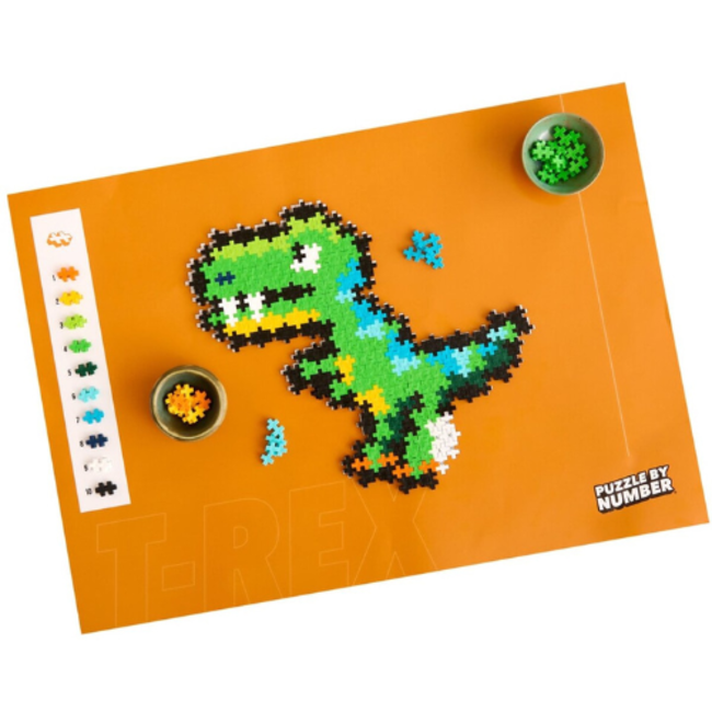 Plus Plus Puzzle By Number Dino 250pcs