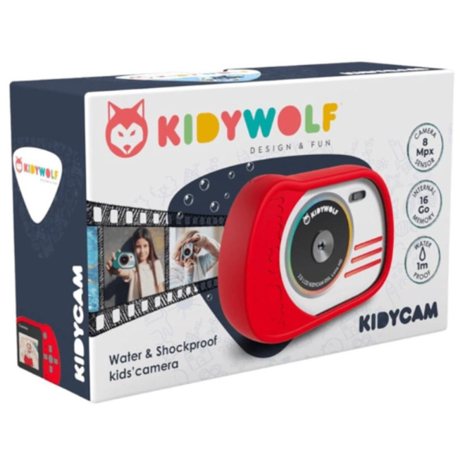 Kidywolf Kidycam -  waterdichte camera - rood