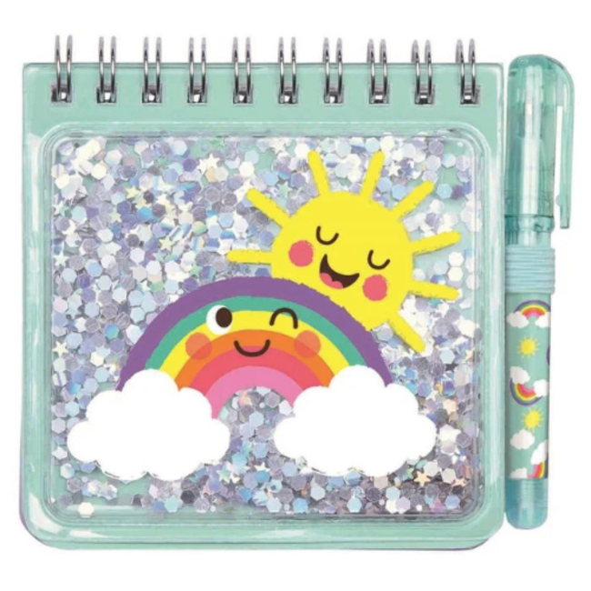 Notitieblokje met pen - Be happy, assorti