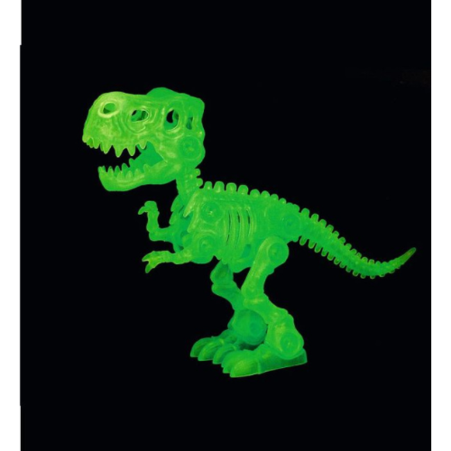 Dino puzzel T-rex skelet glow in the dark