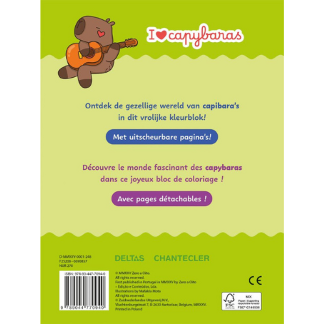Deltas I love Capybaras Color kleurblok