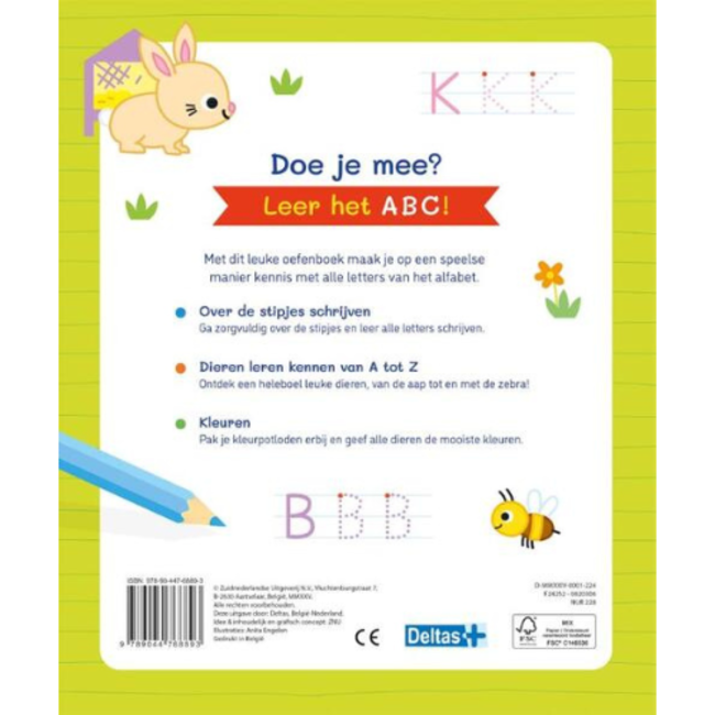 Deltas Mijn eerste ABC oefenboek (4-6 j.)
