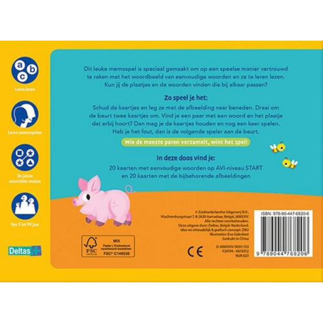 Deltas Ik leer lezen! Memo-spel (AVI start)