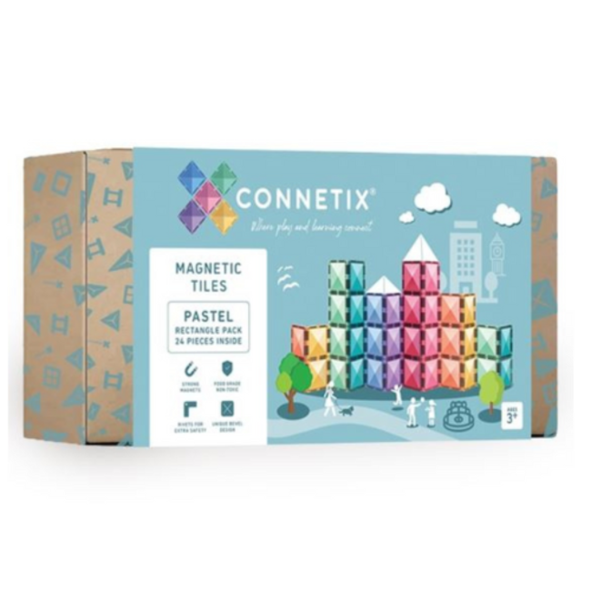 Connetix Magnetisch bouwset, Connetix - Pastel Rechthoeken (Pastel Rectangle Pack 24 pc)