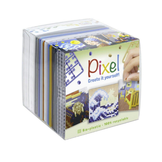 Pixelhobby Pixelhobby Kubus Set Wereld Kunst
