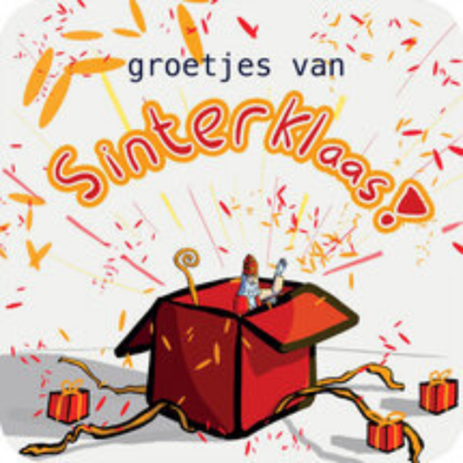Kaart incl. enveloppe - Groetjes van Sinterklaas