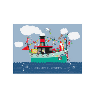 Ansichtkaart - Sinterklaas stoomboot