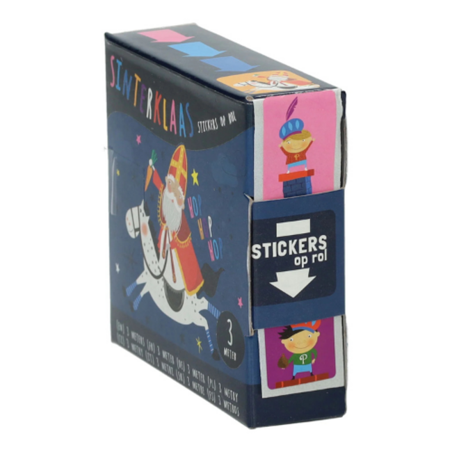 Knutselen, Stickers - Sinterklaas stickers op rol, 3 meter