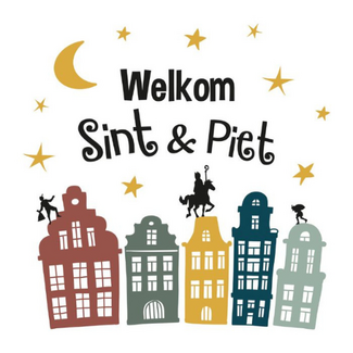 Raamstickers Welkom Sint & Piet