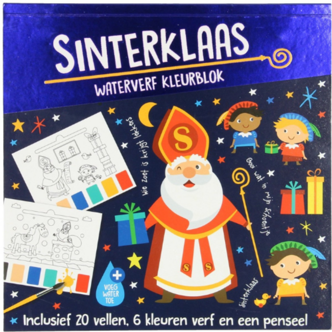 Boeken, Kleurboeken - waterverf kleurboek Sinterklaas