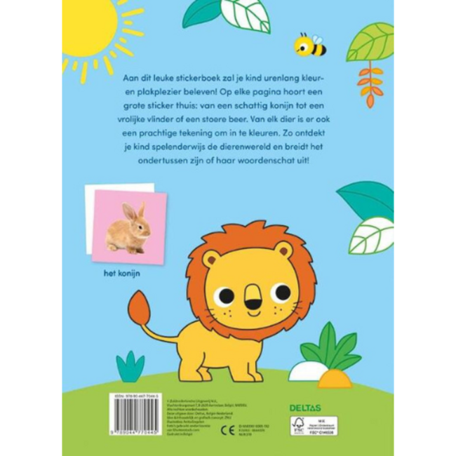 Deltas Lieve dieren kleur- en stickerboek (3-5 j.)