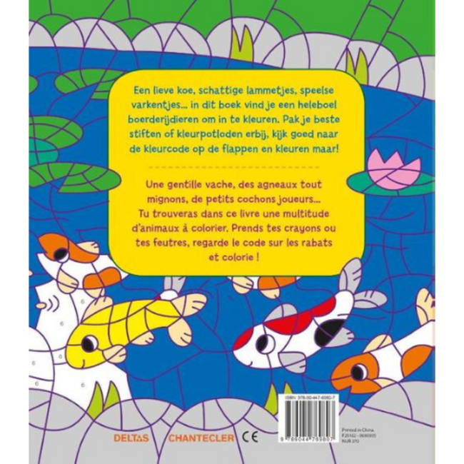 Deltas Dieren van de boerderij - Kleuren op nummer