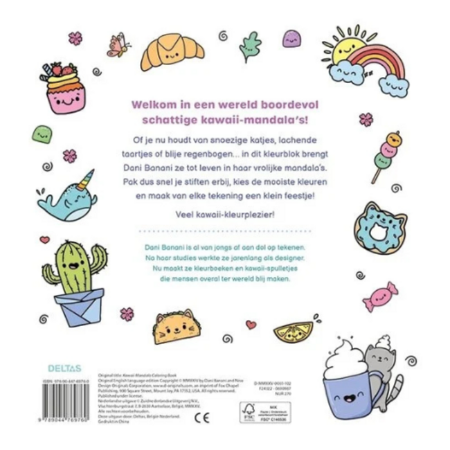 Deltas Kawaii Mandala kleurpret