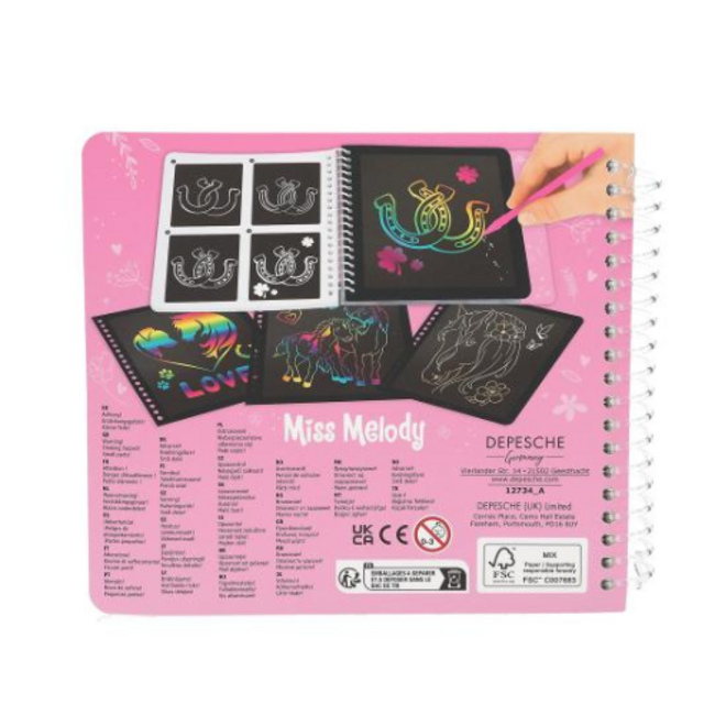 TOPModel TOPModel - Miss Melody mini Magic Scratch boek