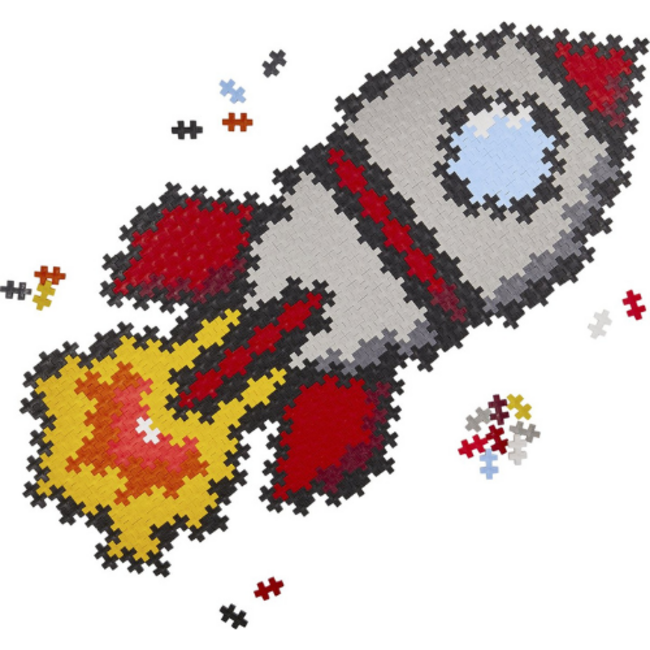 Plus Plus Puzzle By Number Rocket 500pcs