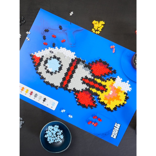 Plus Plus Puzzle By Number Rocket 500pcs