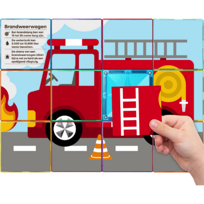 Coblo Magnetisch Bouwset, Bouw speelgoed Coblo - Toppers Transport 60 stuks