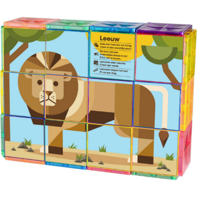 Coblo Magnetisch Bouwset, Bouw speelgoed - Toppers Dieren 60 stuks