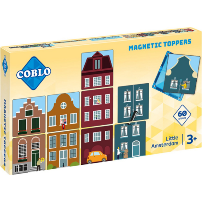 Coblo Magnetisch Bouwset, Bouw speelgoed - Toppers Little Amsterdam 60 stuks