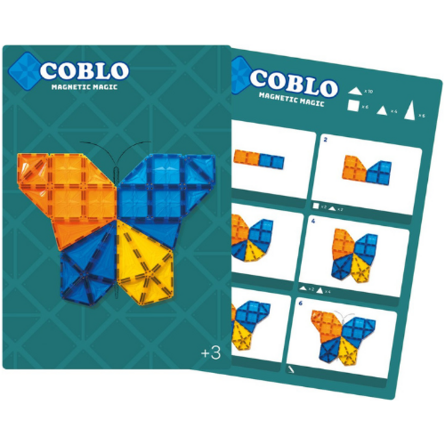 Coblo Magnetisch Bouwset, Bouw speelgoed - Bouwkaarten 32 stuks