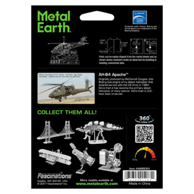 Metal Earth  - AH-64 Apache