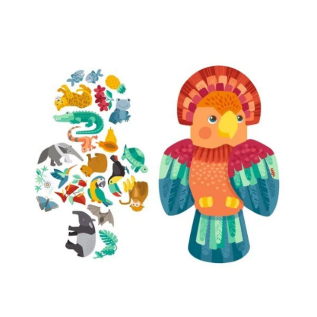 HABA 2 in 1 puzzel - Papegaai