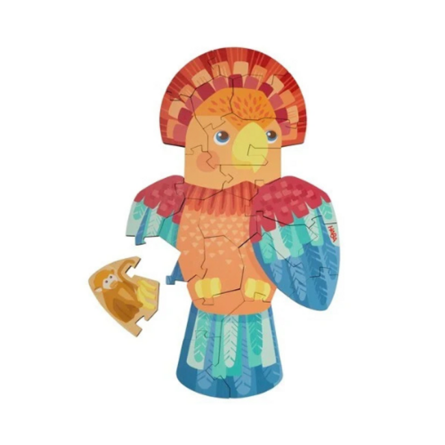 HABA Houten puzzel 2 in 1 - Papegaai