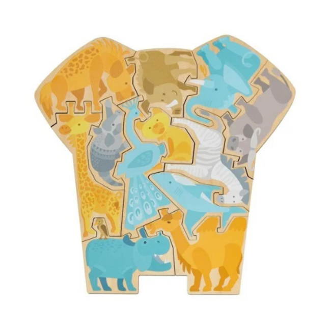 HABA Houten puzzel 2 in 1 - Olifant