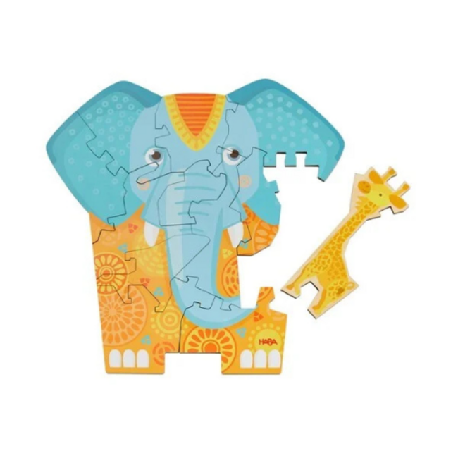HABA Houten puzzel 2 in 1 - Olifant
