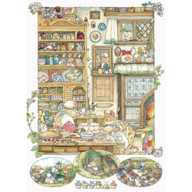 Cobble Hill puzzle 500 stukjes - Brambly Hedge: Picknick Voorbereidingen