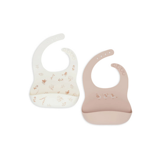 Jollein Slab Siliconen Lovely Birds 2-pack