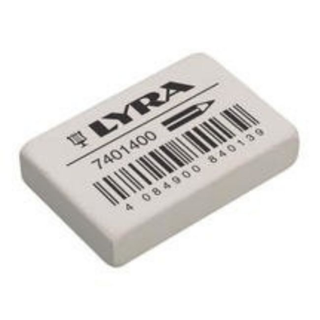 Lyra Lyra ERASER INDIA RUBBER WHITE BOX K40