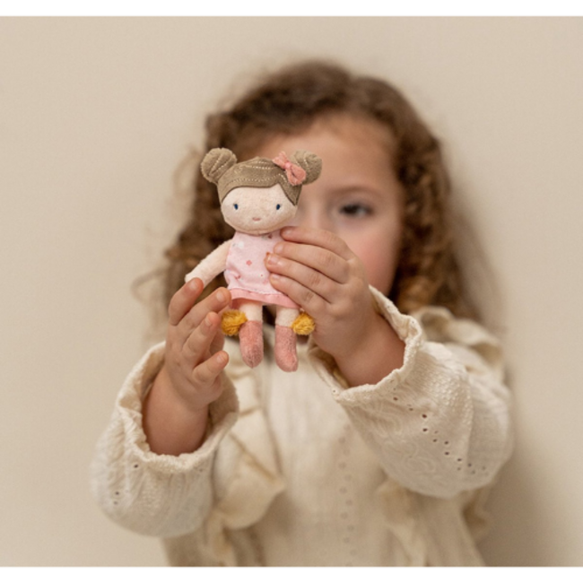 Little Dutch Little Dutch Little Pink Flowers Knuffelpop - Rosa, 10 cm