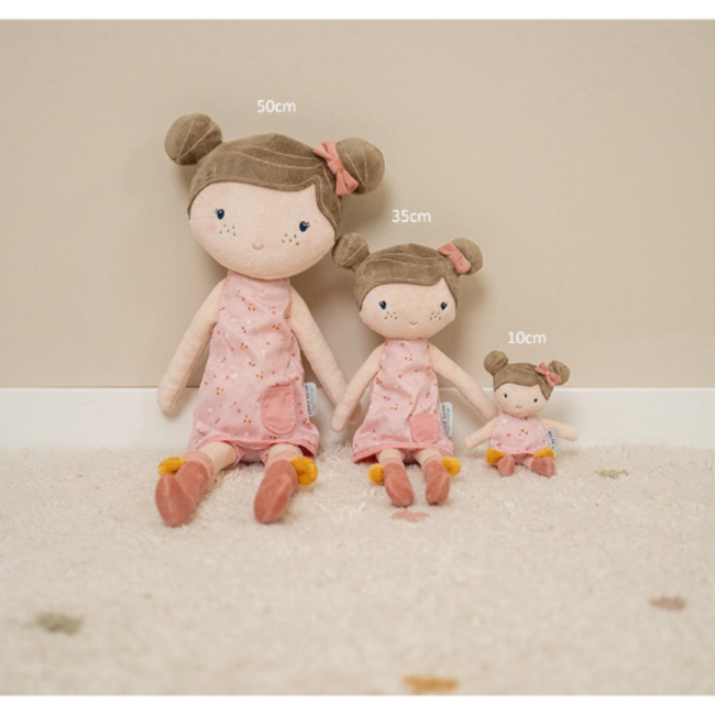 Little Dutch Little Dutch Little Pink Flowers Knuffelpop - Rosa, 10 cm