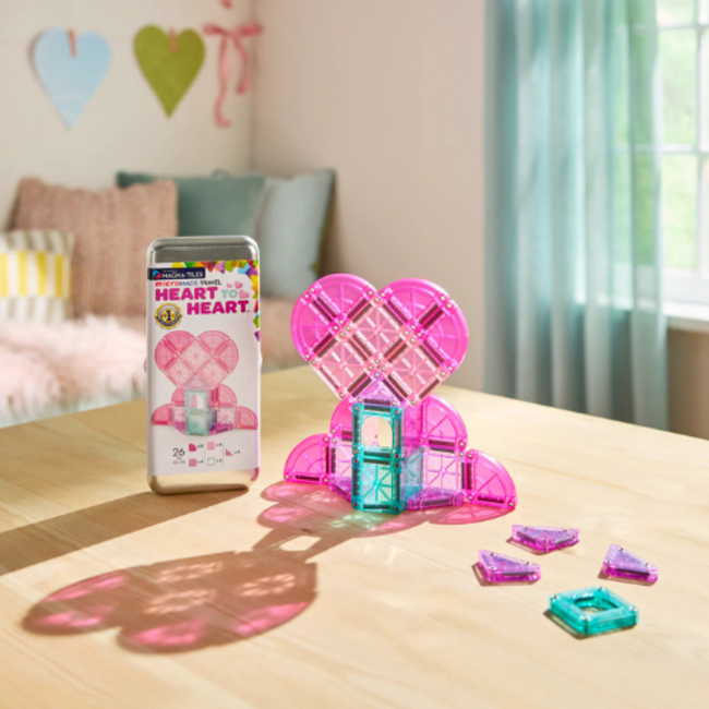 Magna-tiles Magna-tiles, Micromags Heart to Heart Reiseditie (Travel set 26 stuks)