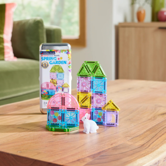 Magna-tiles Magna-tiles, Micromags Spring Garden Reiseditie (Travel Set 24 stuks)
