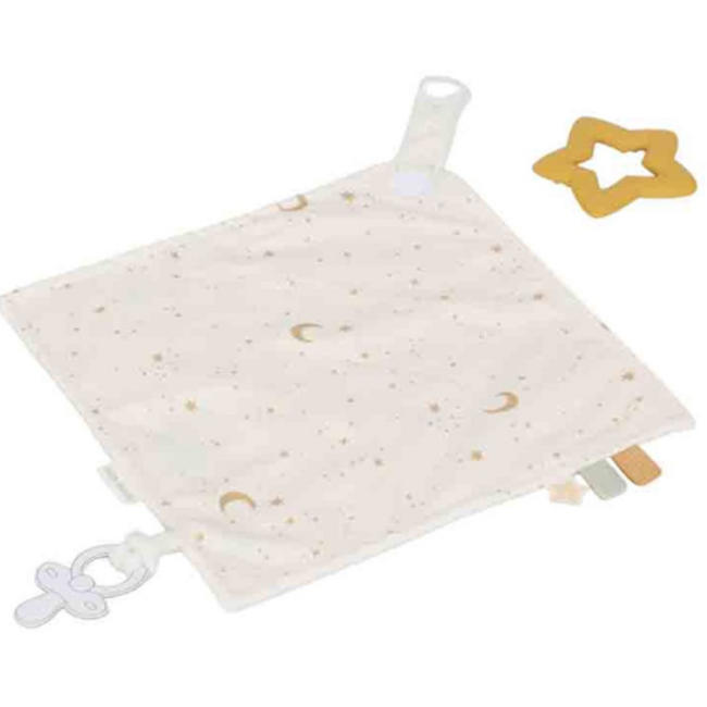 Little Dutch Little Dutch Knuffeldoekje met Bijtring - Newborn Naturals