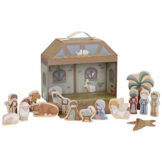 Little Dutch Little Dutch – Kerststal speelkoffer, FSC